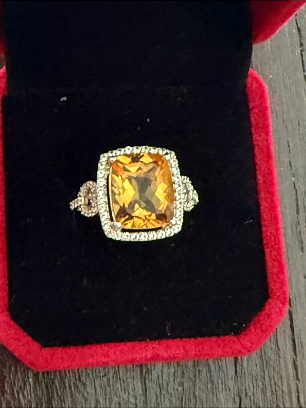 Genuine Citrine Birthstone Ring
